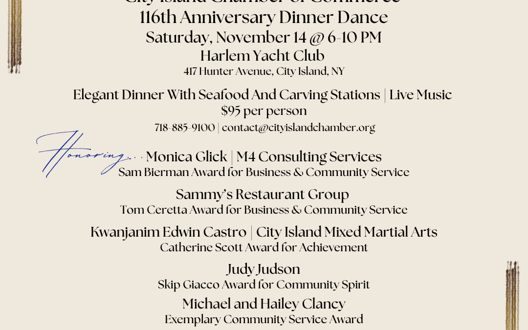 Tickets for the 2026 City Island Chamber Dinner Dance